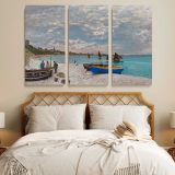 The Beach at Sainte Adresse canvas wall art in room setting 6