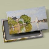 Houses on the Achterzaan canvas front and rear frame view