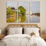 Houses on the Achterzaan canvas wall art in room setting 5