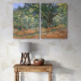The Bodmer Oak Fontainebleau Forest canvas wall art in room setting 5