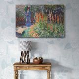 Rounded Flower Bed canvas wall art in room setting 6