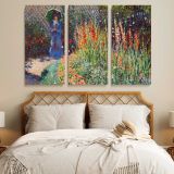 Rounded Flower Bed canvas wall art in room setting 7