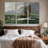 Seascape Storm canvas wall art in room setting 4