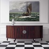 Seascape Storm canvas wall art in room setting 5