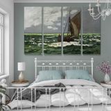 Seascape Storm canvas wall art in room setting 6