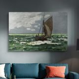 Seascape Storm canvas wall art in room setting 7