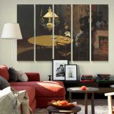Interior after Dinner canvas wall art in room setting 4