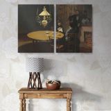 Interior after Dinner canvas wall art in room setting 5