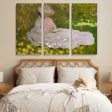 Springtime canvas wall art in room setting 7