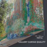 The Artists House at Argenteuil canvas texture and wrapped edge closeup