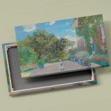 The Artists House at Argenteuil canvas front and rear frame view