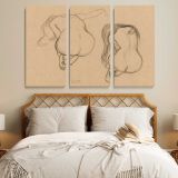 Two Studies of a Seated Nude canvas wall art in room setting 5