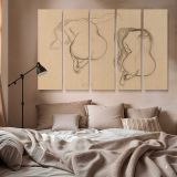 Two Studies of a Seated Nude canvas wall art in room setting 7