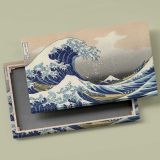 The Great Wave off Kanagawa canvas front and rear frame view
