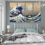 The Great Wave off Kanagawa canvas wall art in room setting 7