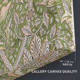 Windrush Botanical Pattern canvas texture and wrapped edge closeup