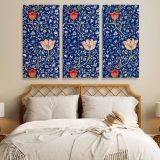 Medway Floral Pattern canvas wall art in room setting 6