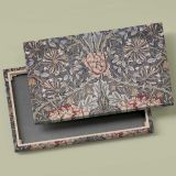 Honeysuckle Printed Linen Pattern canvas front and rear frame view