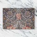 Honeysuckle Printed Linen Pattern canvas artwork displayed on a marble background