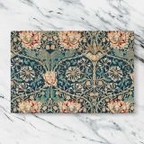 Honeysuckle Floral Pattern canvas artwork displayed on a marble background