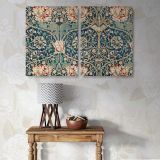 Honeysuckle Floral Pattern canvas wall art in room setting 5