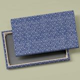 Eyebright Blue Botanical Pattern canvas front and rear frame view