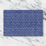 Eyebright Blue Botanical Pattern canvas artwork displayed on a marble background