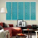 Diaper Turquoise Pattern canvas wall art in room setting 5