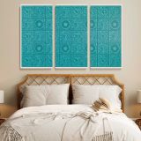 Diaper Turquoise Pattern canvas wall art in room setting 7