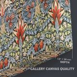 Snakeshead Floral Pattern canvas texture and wrapped edge closeup