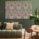 Snakeshead Floral Pattern canvas wall art in room setting 4