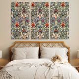 Snakeshead Floral Pattern canvas wall art in room setting 7