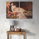 Sleeping Beauty Reclining Nude canvas wall art in room setting 6