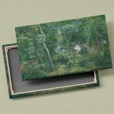 Edge of the Woods Near L Hermitage Pontoise canvas front and rear frame view