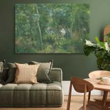 Edge of the Woods Near L Hermitage Pontoise canvas wall art in room setting 4