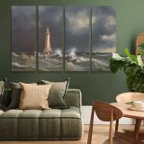 Eddystone Lighthouse canvas wall art in room setting 4