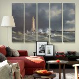 Eddystone Lighthouse canvas wall art in room setting 5