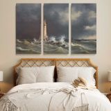 Eddystone Lighthouse canvas wall art in room setting 7