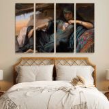 An Egyptian Pot Seller at Giza canvas wall art in room setting 5