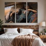 An Egyptian Pot Seller at Giza canvas wall art in room setting 6