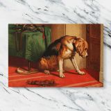 Suspense canvas artwork displayed on a marble background