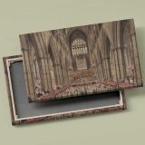 Gothic Cathedral Interior canvas front and rear frame view