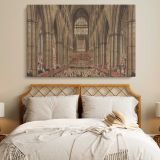 Gothic Cathedral Interior canvas wall art in room setting 7