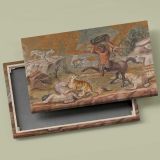 Ancient Centaur Mosaic canvas front and rear frame view
