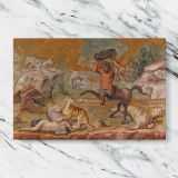 Ancient Centaur Mosaic canvas artwork displayed on a marble background