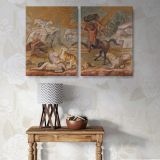 Ancient Centaur Mosaic canvas wall art in room setting 4