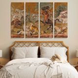 Ancient Centaur Mosaic canvas wall art in room setting 5