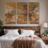 Ancient Centaur Mosaic canvas wall art in room setting 6