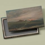 Stonehenge at Sunset canvas front and rear frame view