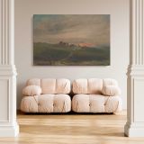 Stonehenge at Sunset canvas wall art in room setting 5